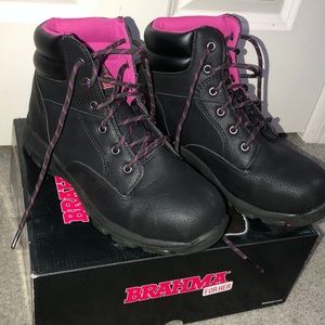 Steel toe work boots